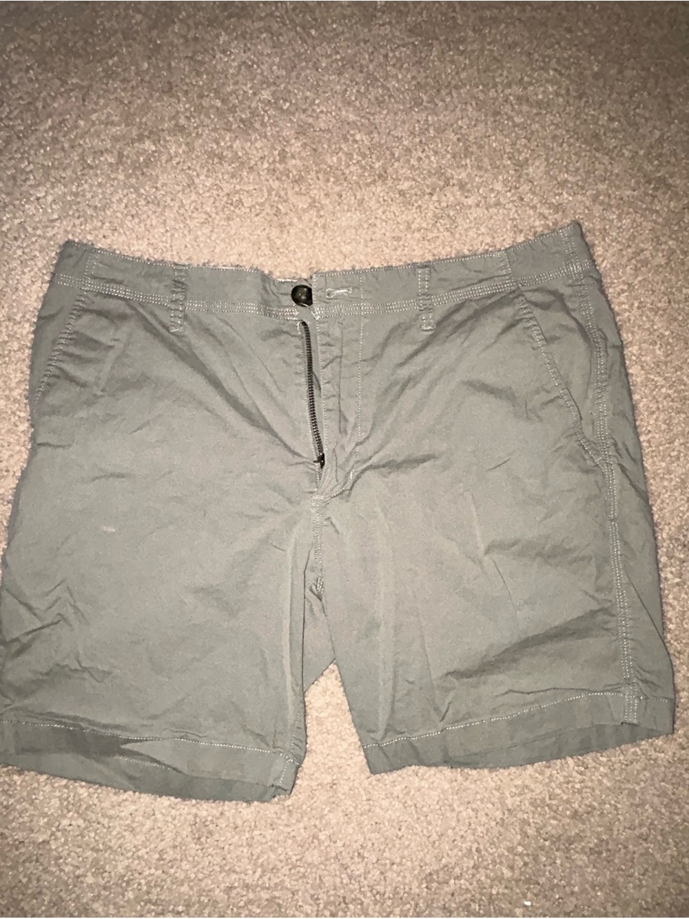 Marine Layer Stone Gray Flat-Front Chino Shorts